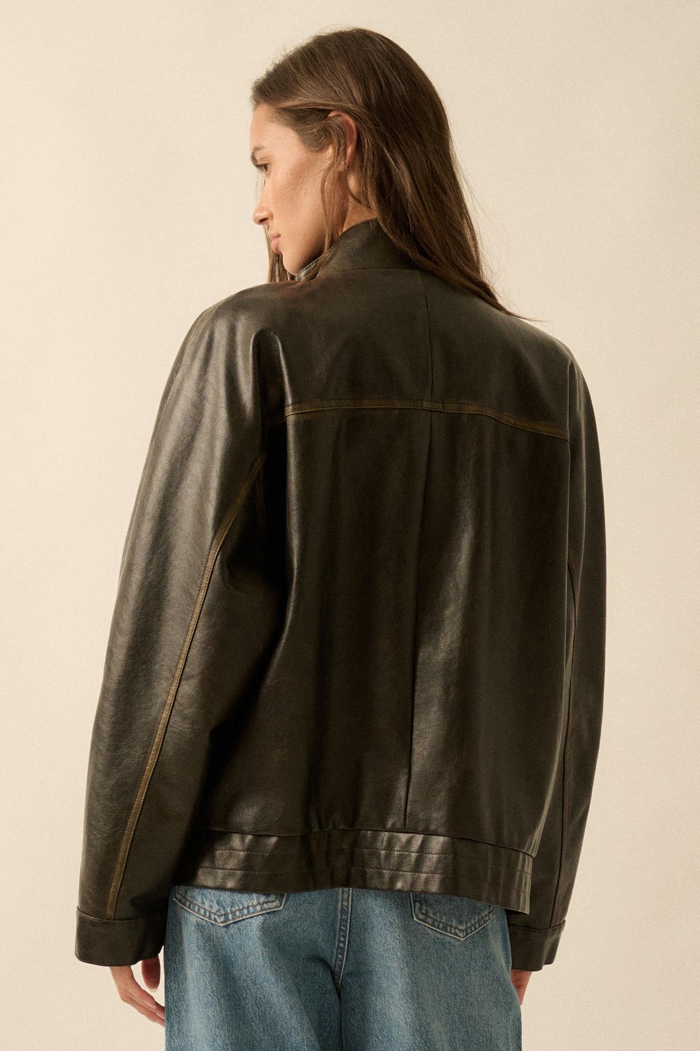 Soul Rider Vegan Leather Oversize Jacket