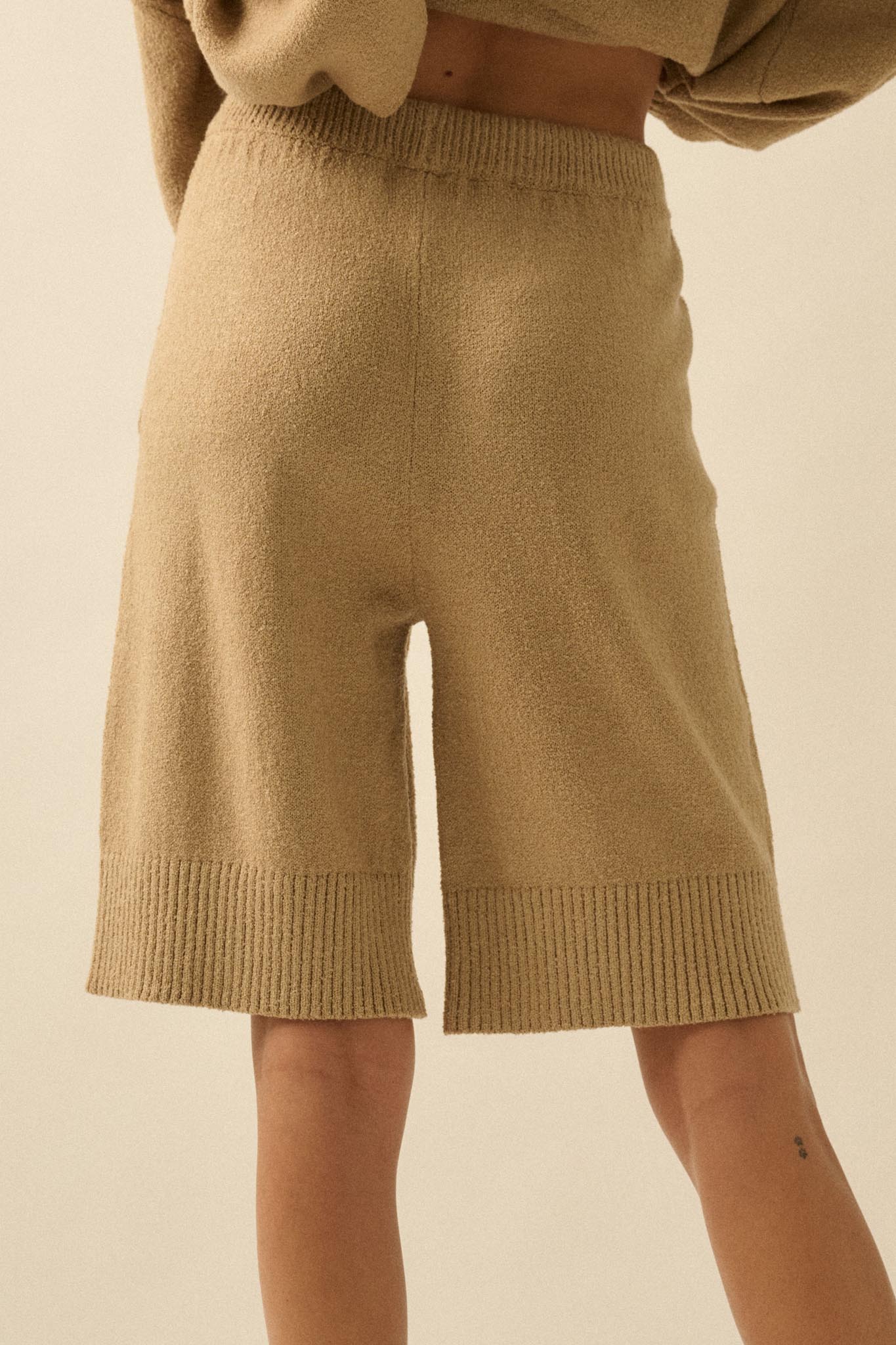 Promise the Label Textured Knit Sweater Shorts