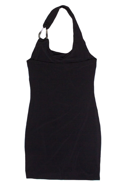 Buckle Halter Mini Dress