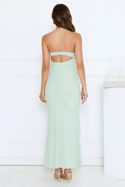 Can’t Get Enough Strapless Maxi Dress Sage
