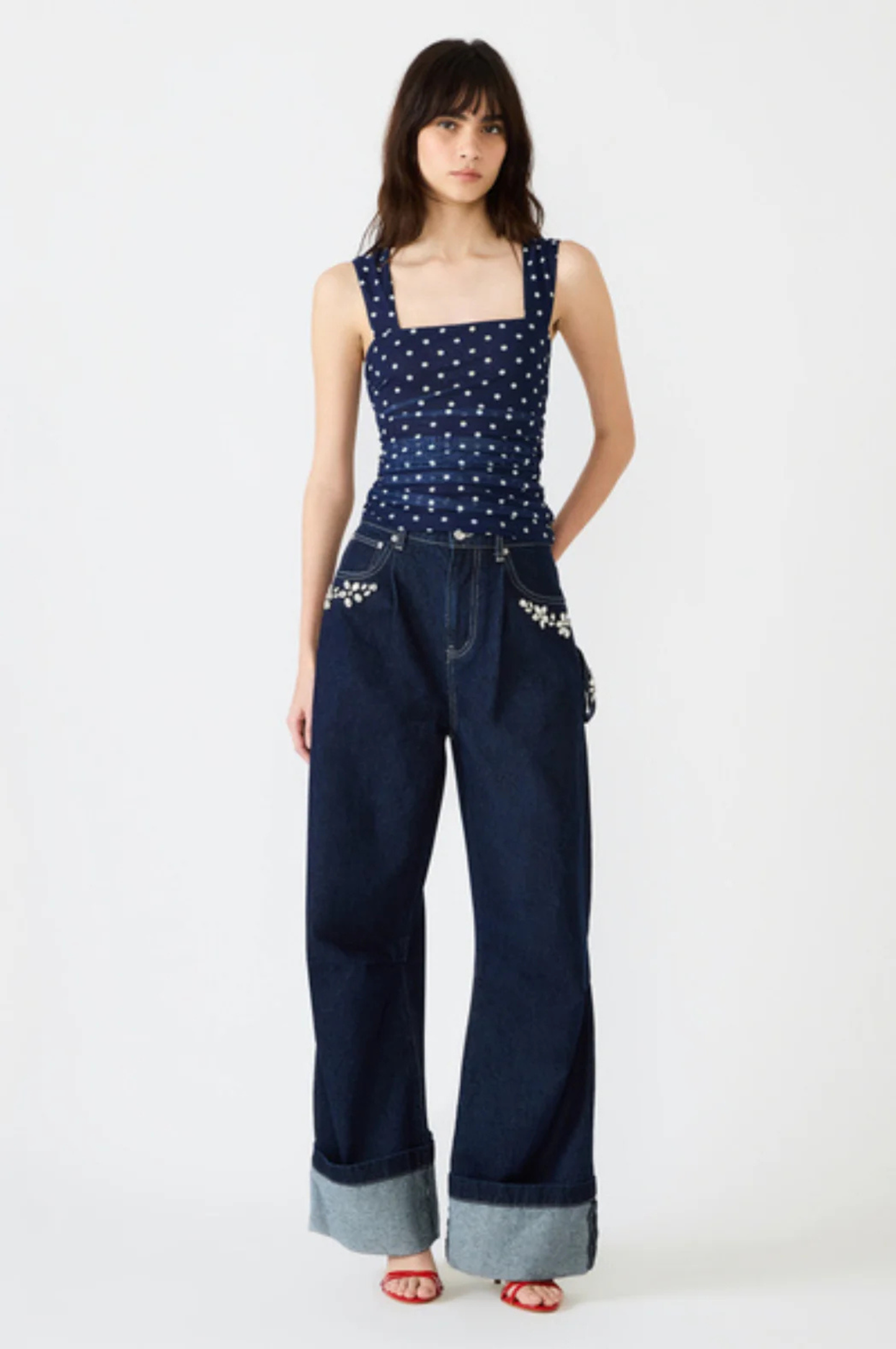 Rorry Polka Dot Knit Top