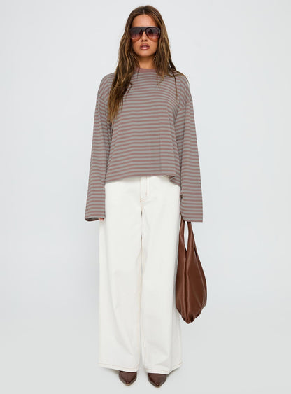 Bloom Long Sleeve Muted Pastels Stripe