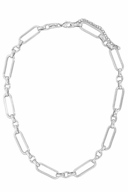 Havenhurst Silver Paperclip Chain Necklace