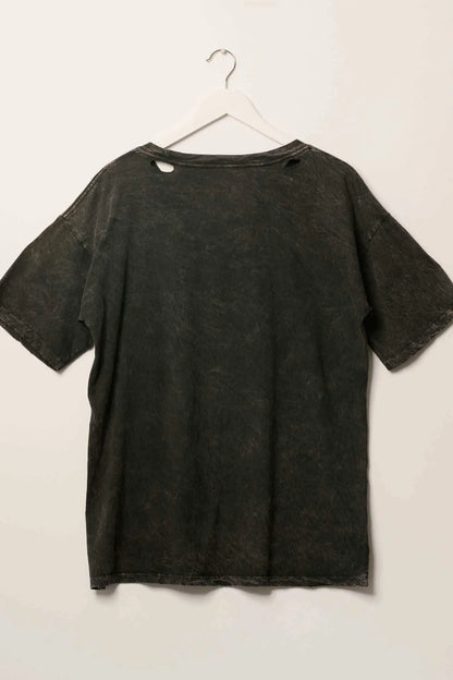 Cowgirl Queen Distressed Vintage-Wash Graphic Tee