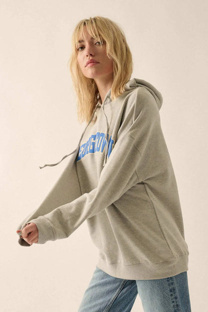 Georgetown Varsity Puff-Print Graphic Hoodie
