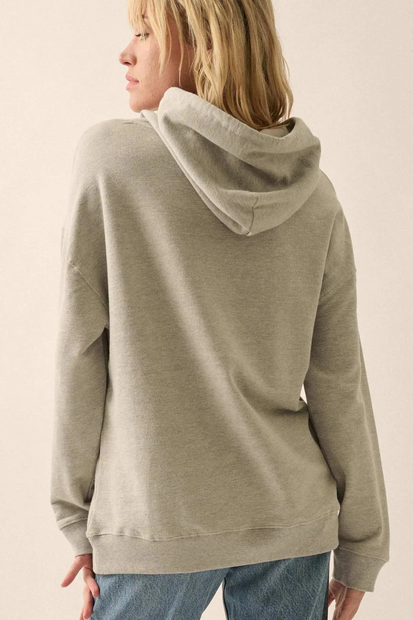 Georgetown Varsity Puff-Print Graphic Hoodie