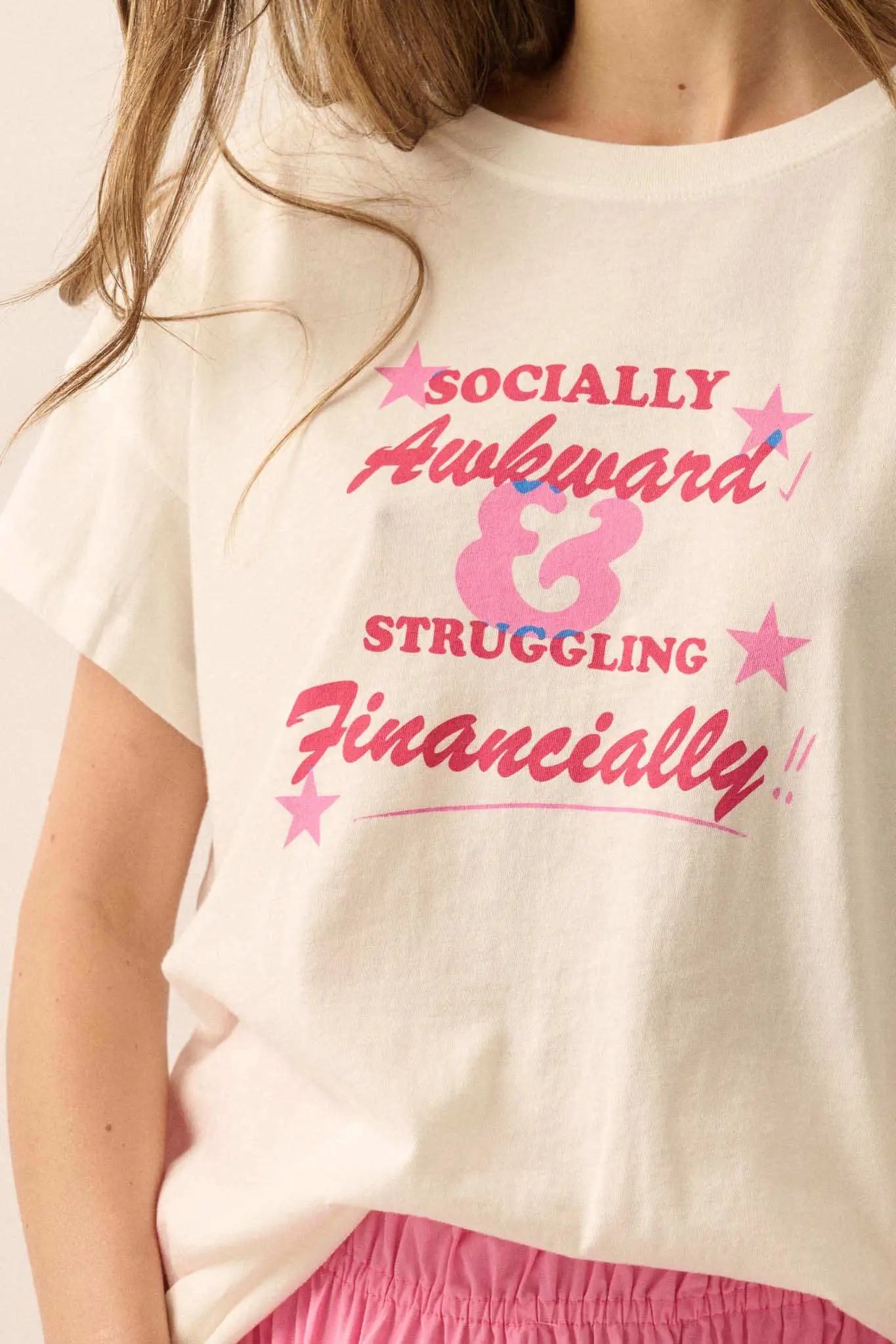 Awkward & Struggling Garment-Wash Graphic Tee