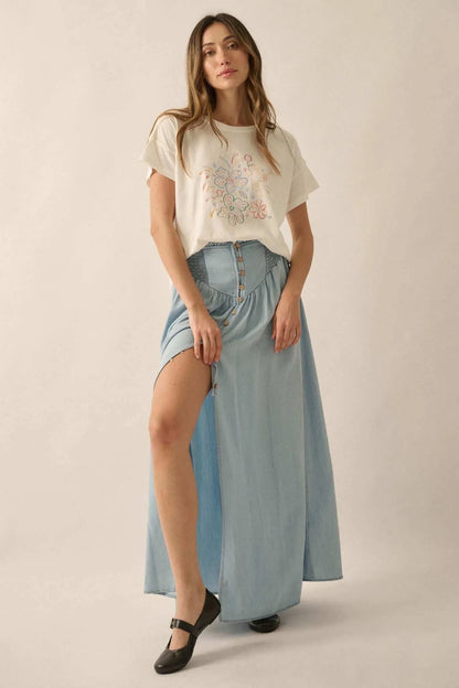 Floral Fireworks Garment-Wash Graphic Tee