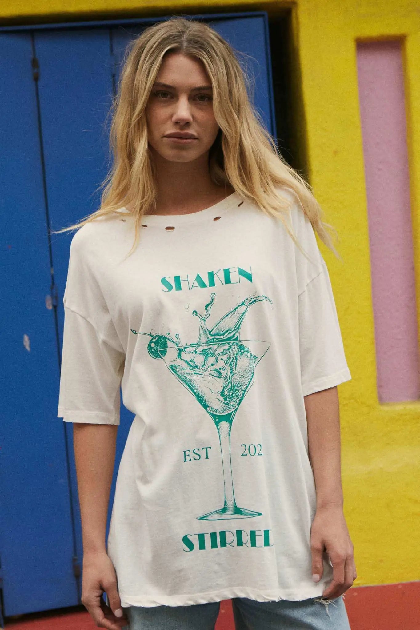 Shaken & Stirred Distressed Martini Graphic Tee