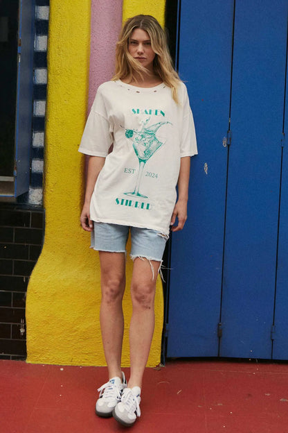 Shaken & Stirred Distressed Martini Graphic Tee