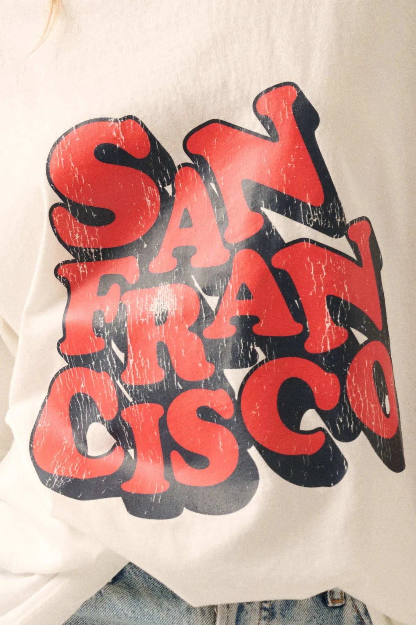 San Francisco Vintage-Print Oversize Graphic Tee