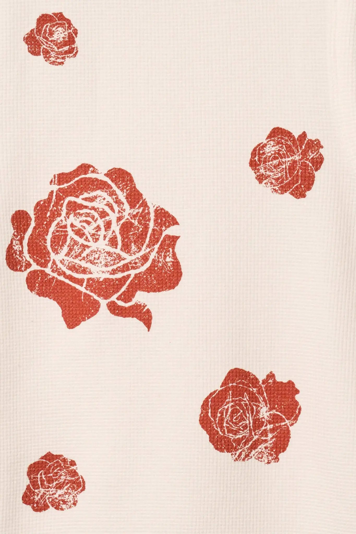 Rugged Rose Vintage-Print Thermal Graphic Tank Top