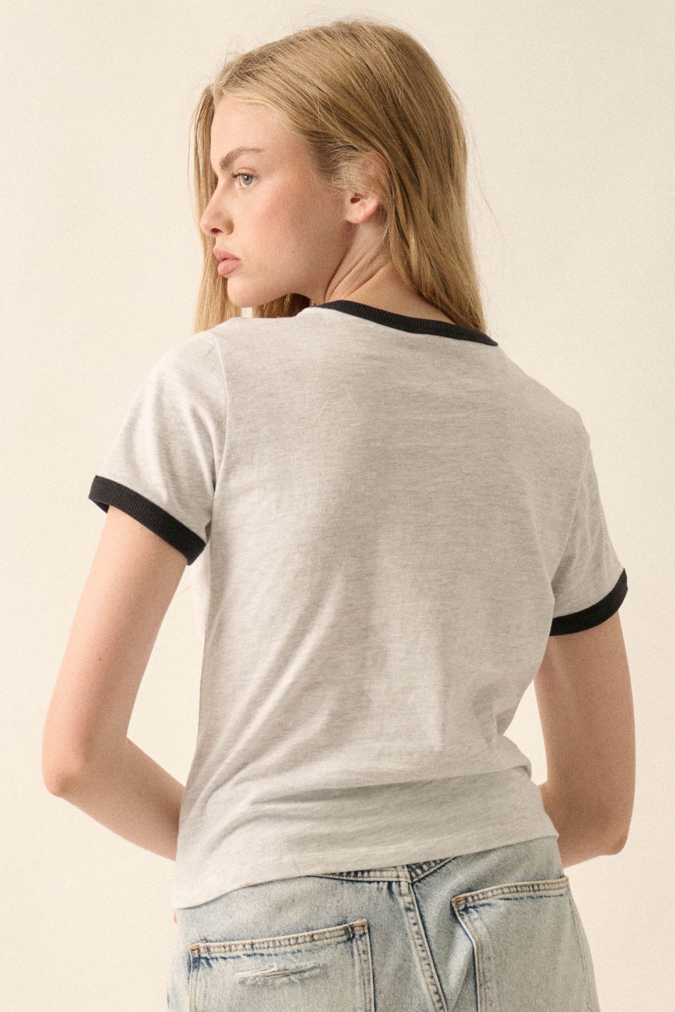 Liberty for All Vintage-Print Graphic Ringer Tee