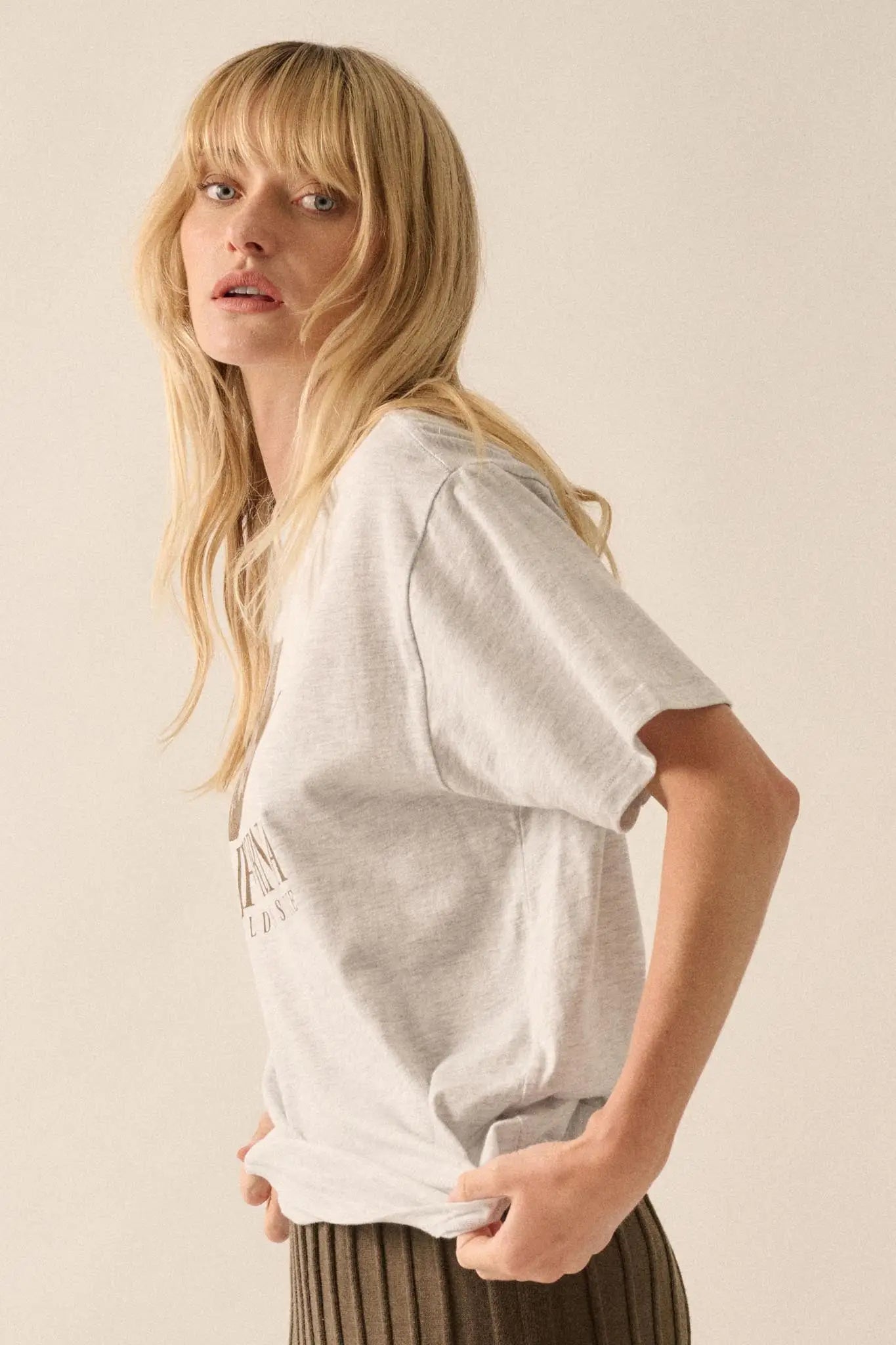 California Cowboy Hat Heather Western Graphic Tee