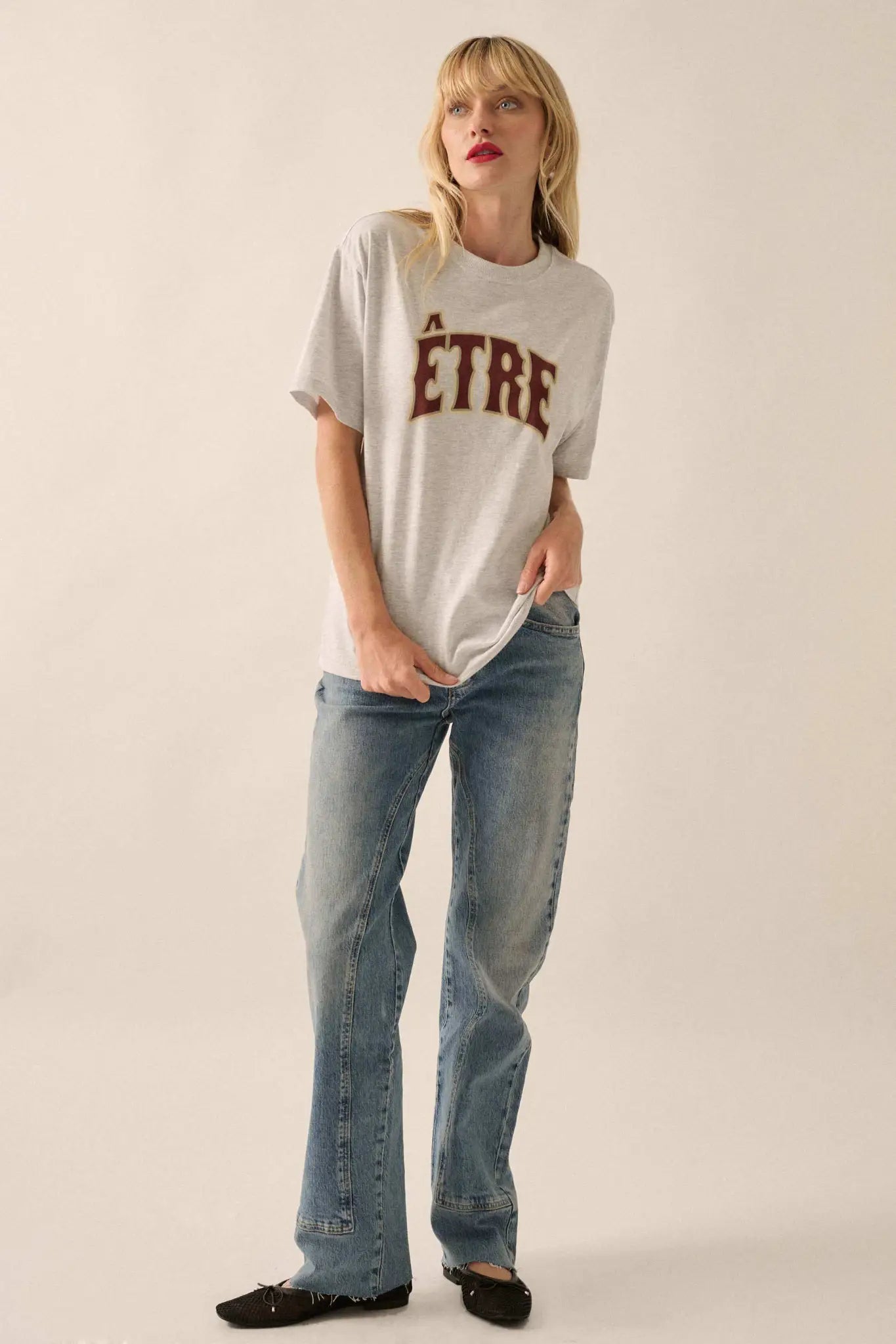 Être Credit Loose-Fit Heather Graphic Tee