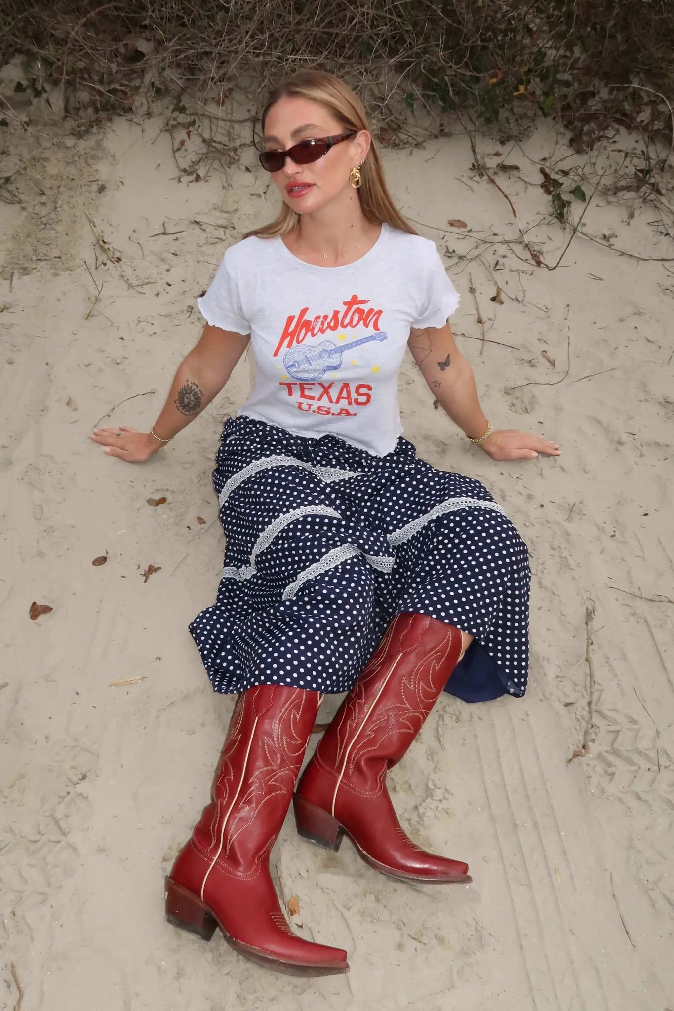 Houston Texas Cropped Graphic Baby Tee