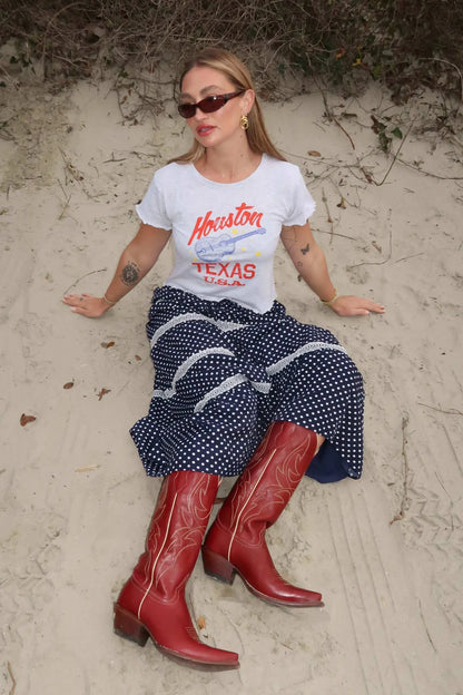 Houston Texas Cropped Graphic Baby Tee