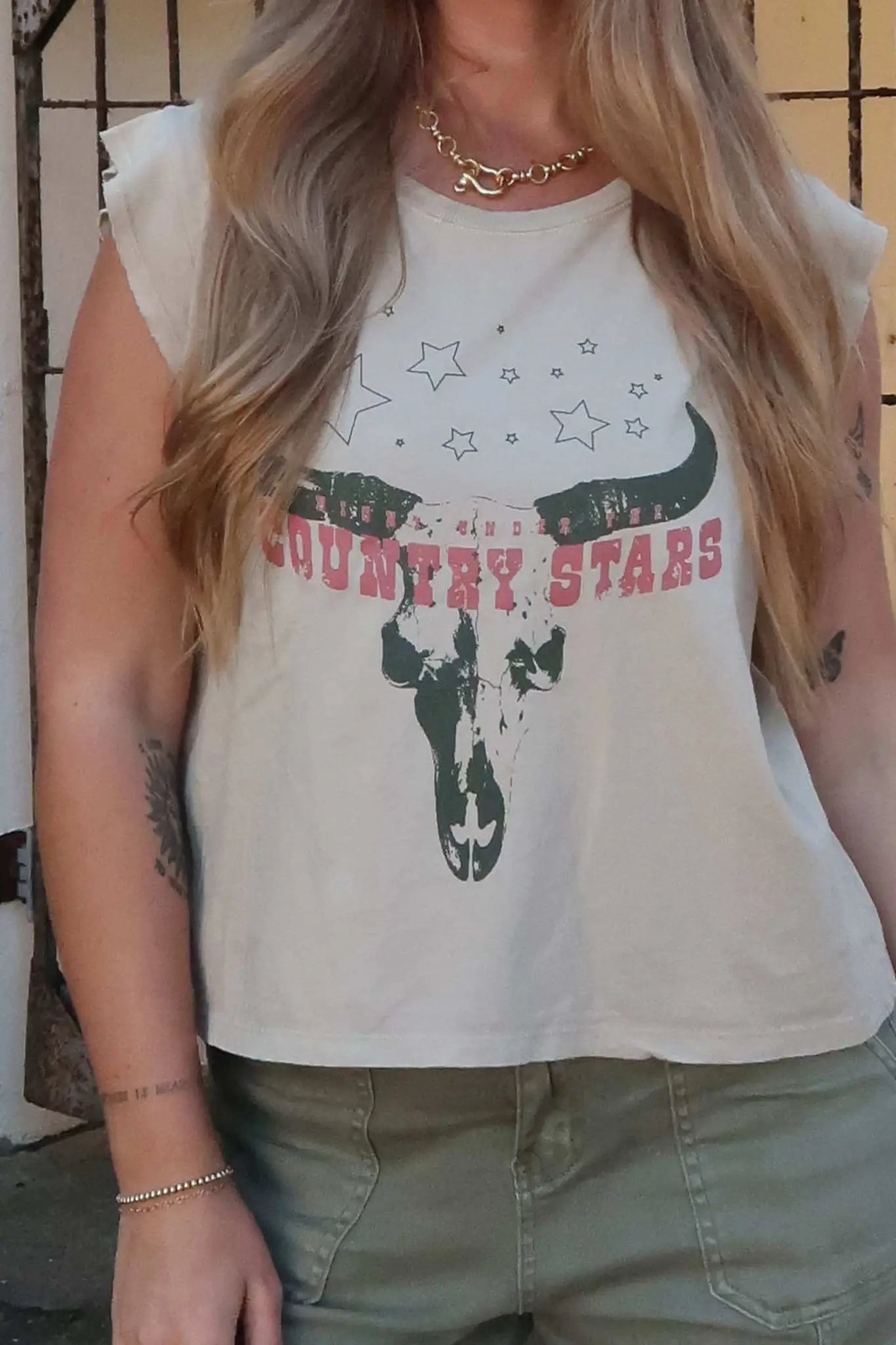 Country Stars Sleeveless Graphic Tee