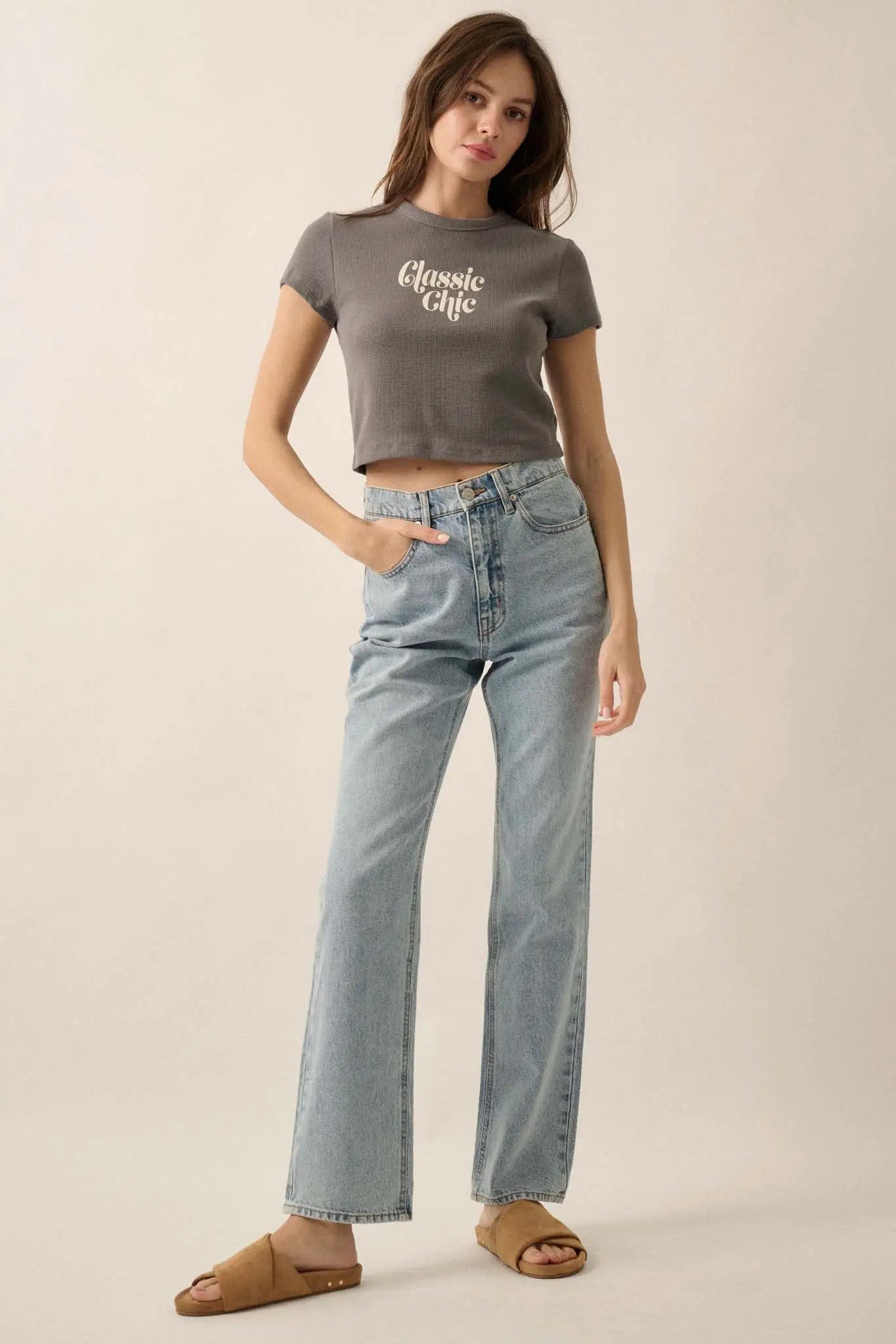 Classic Chic Thermal Graphic Baby Tee
