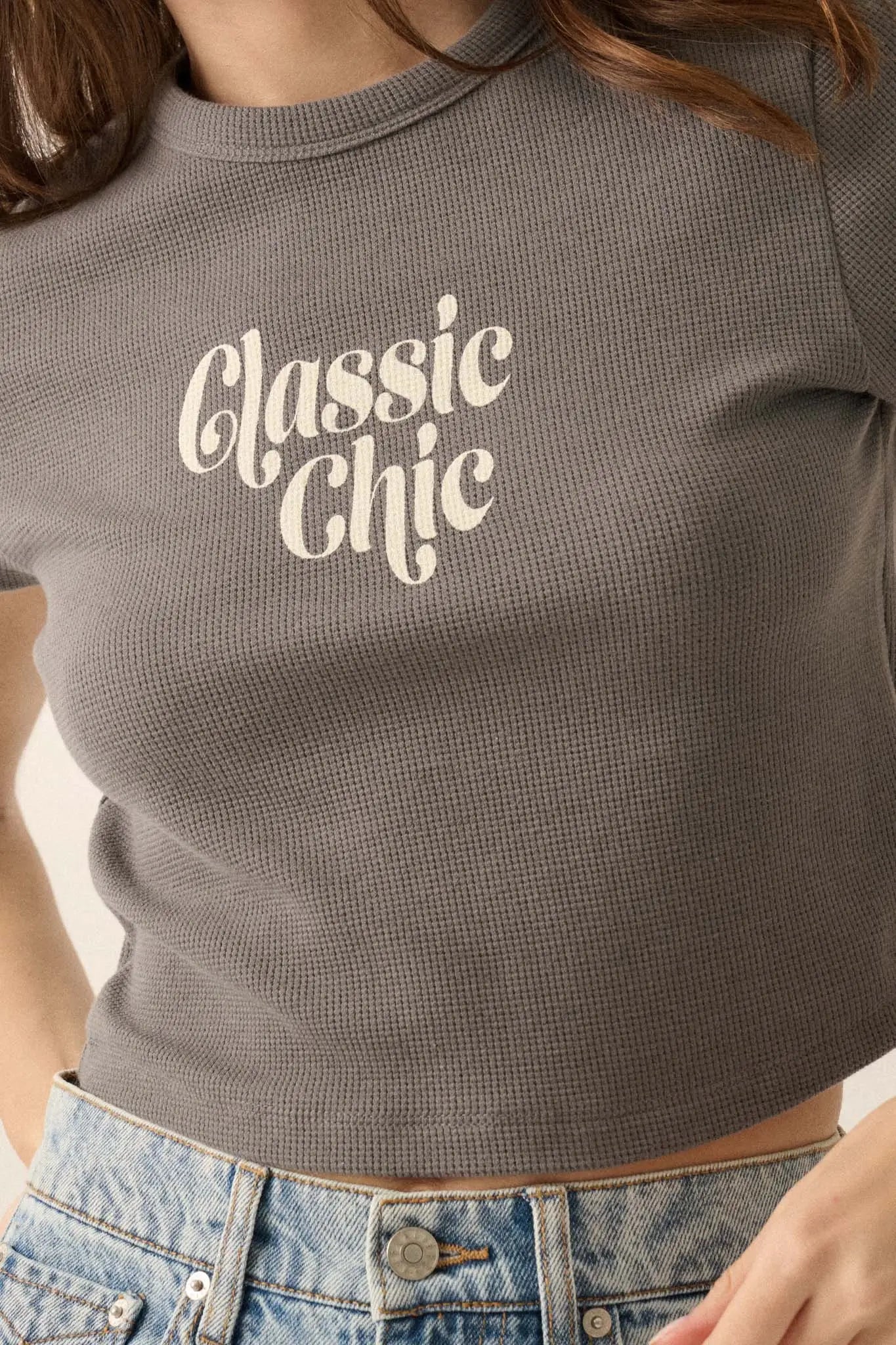 Classic Chic Thermal Graphic Baby Tee