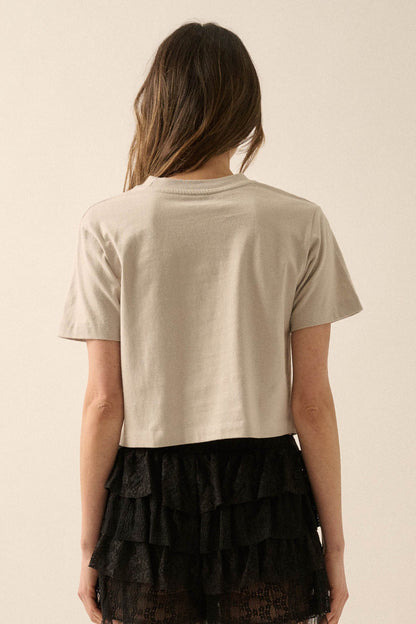 Liberty for All Garment-Dyed Cropped Graphic Tee