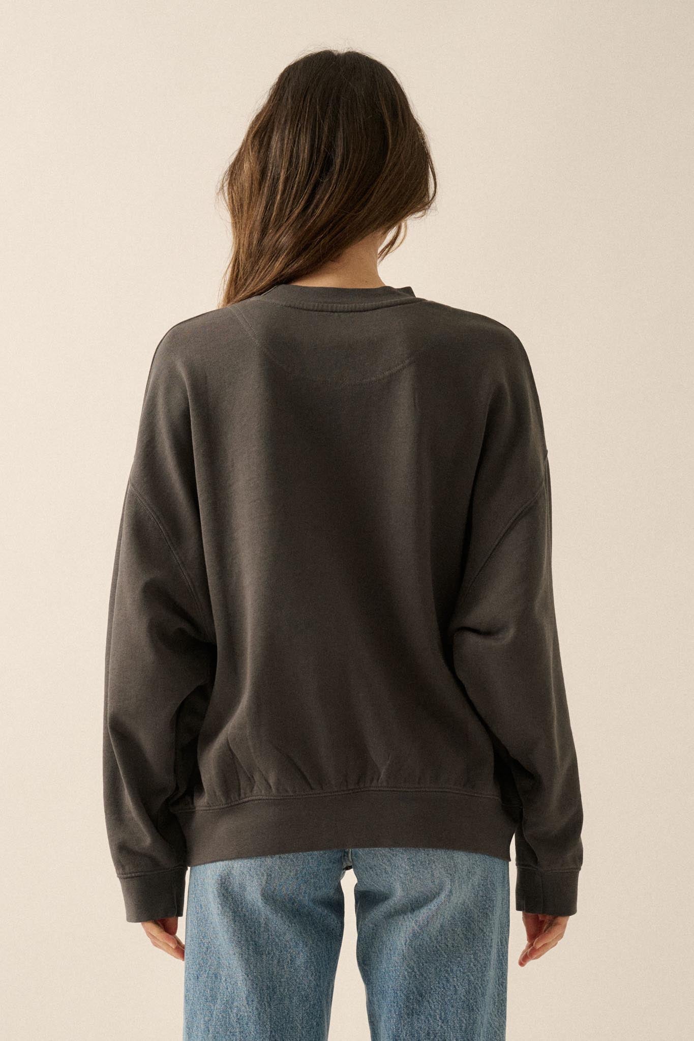 Peace & Quiet Vintage-Print Graphic Sweatshirt