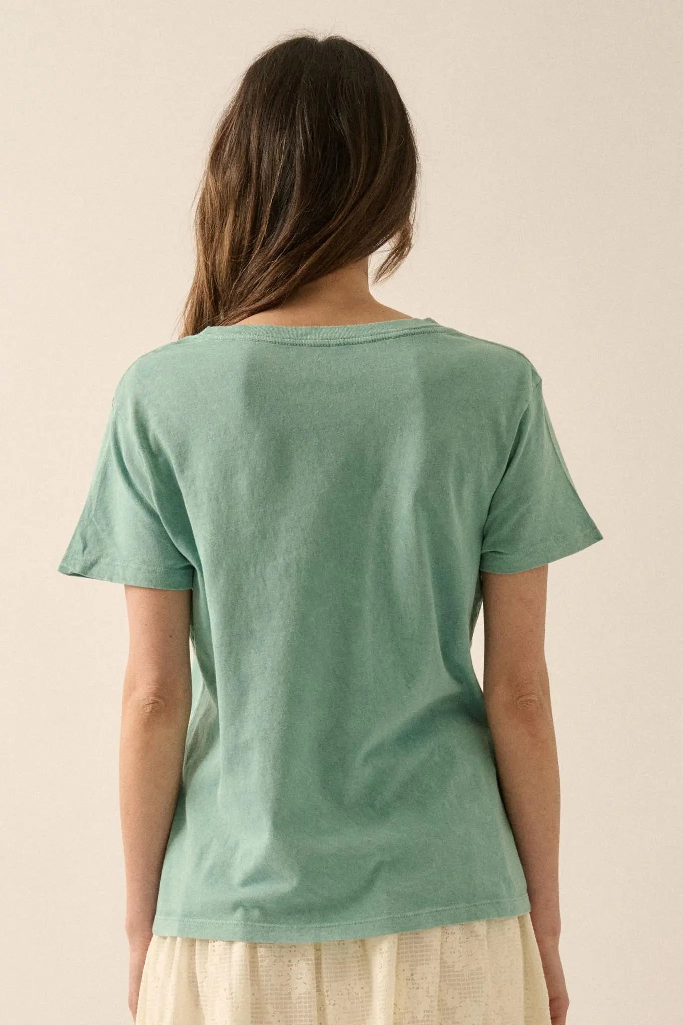 Blossom & Thrive Floral V-Neck Graphic Tee