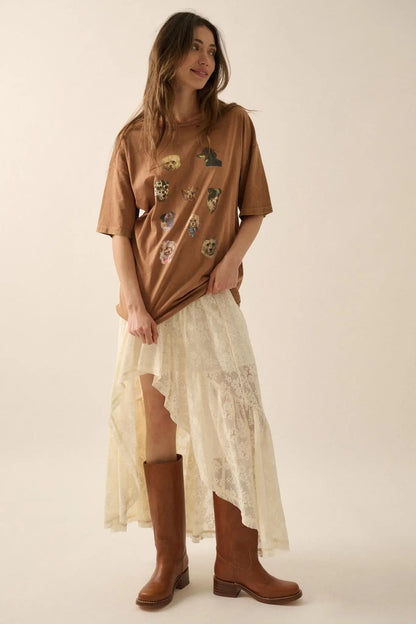 Good Dogs Distressed Oversize Graphic Tee