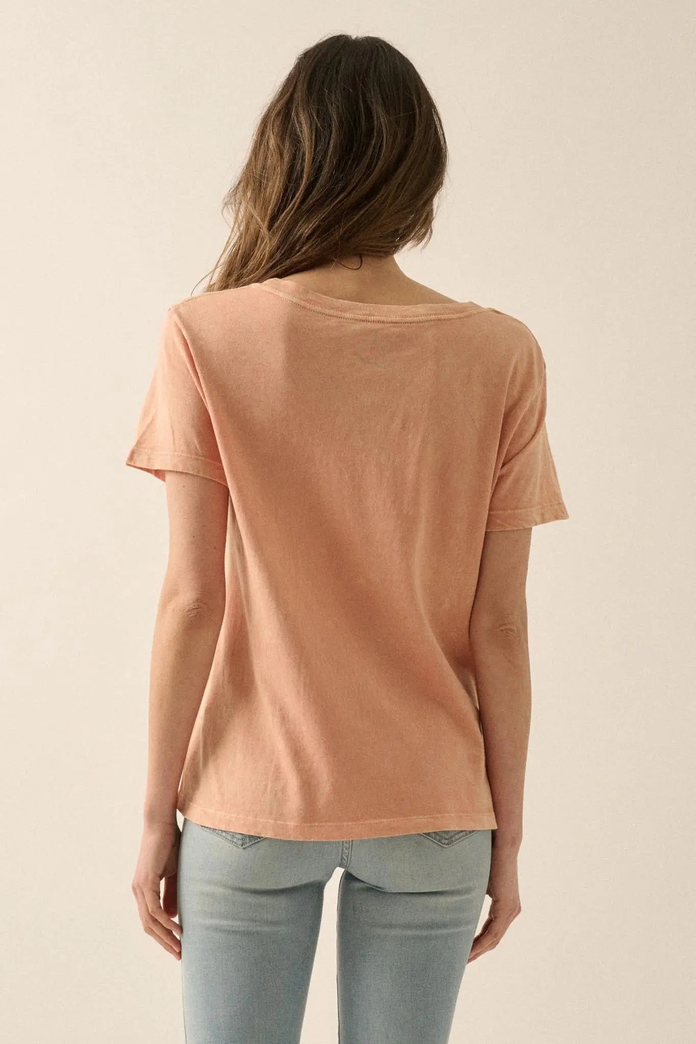 Golden State Grapefruit V-Neck Graphic Tee