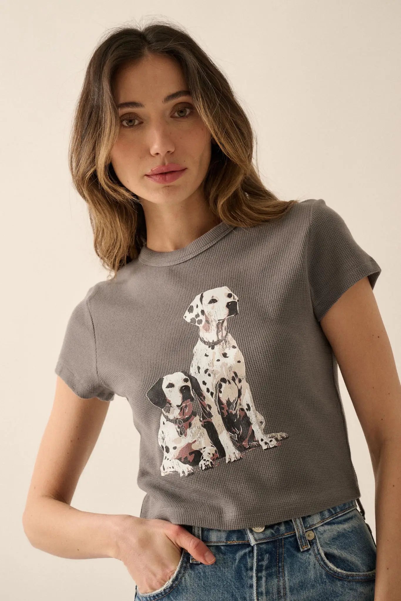 Dashing Dalmatians Thermal Graphic Baby Tee