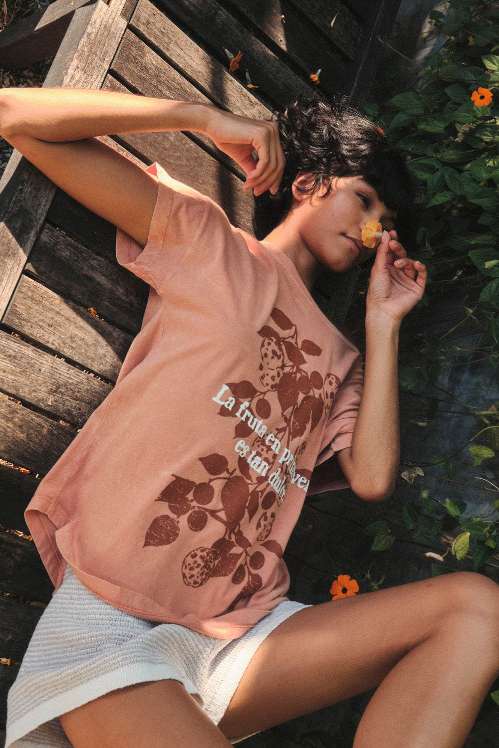 La Fruta Dulce Vintage-Wash Fruit Graphic Tee