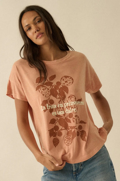 La Fruta Dulce Vintage-Wash Fruit Graphic Tee