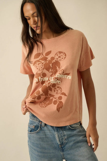 La Fruta Dulce Vintage-Wash Fruit Graphic Tee