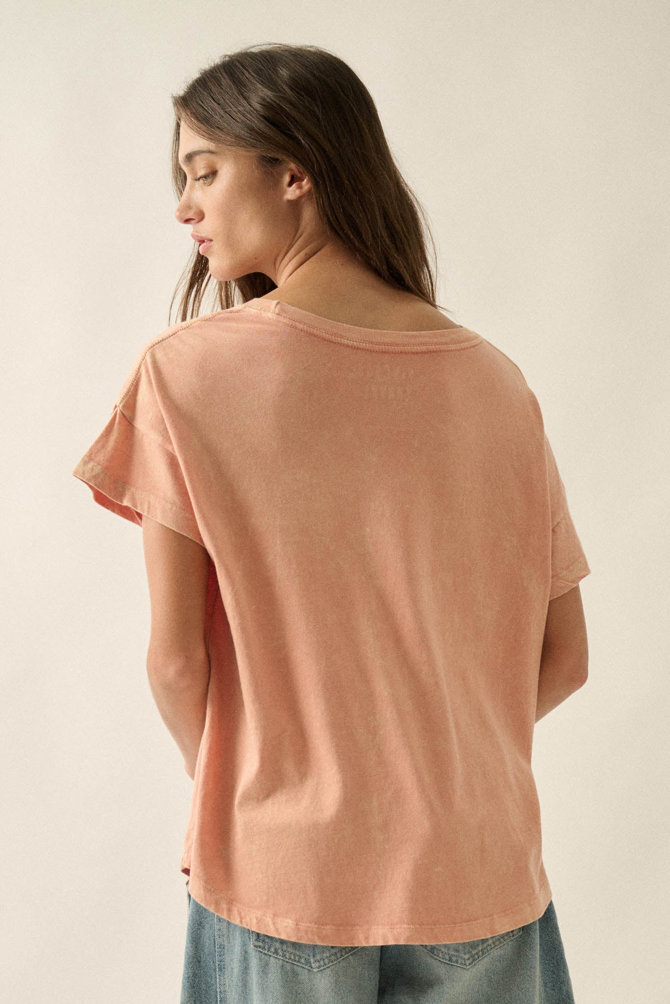 Hungry Eyes Vintage-Wash Cheetah Graphic Tee