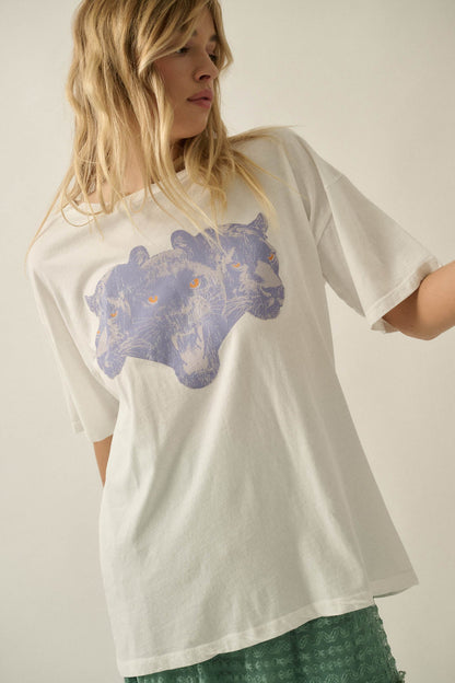 Prowling Panthers Oversize Vintage Graphic Tee