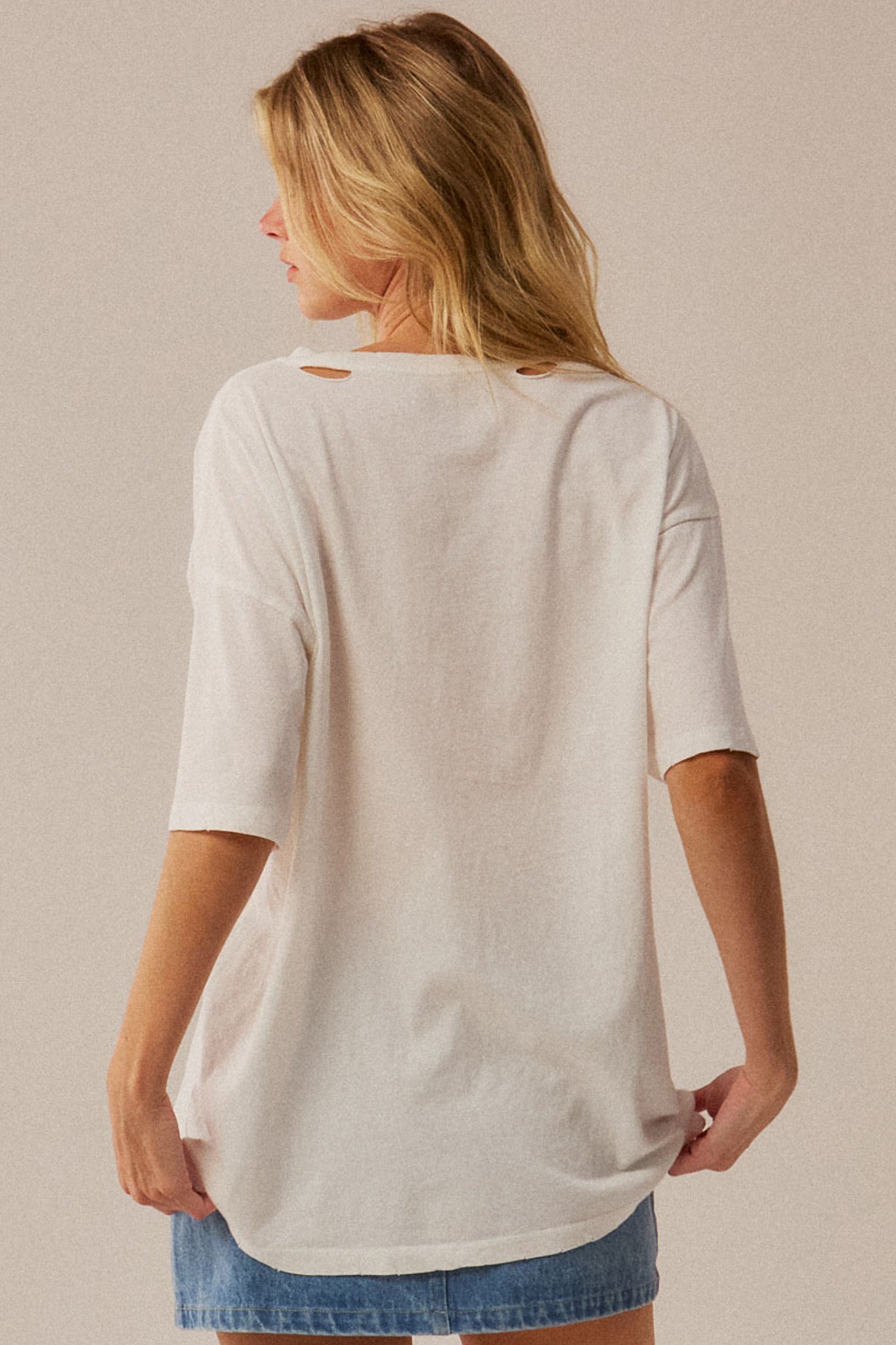 Lobster Lagoon Distressed Oversize Graphic Tee