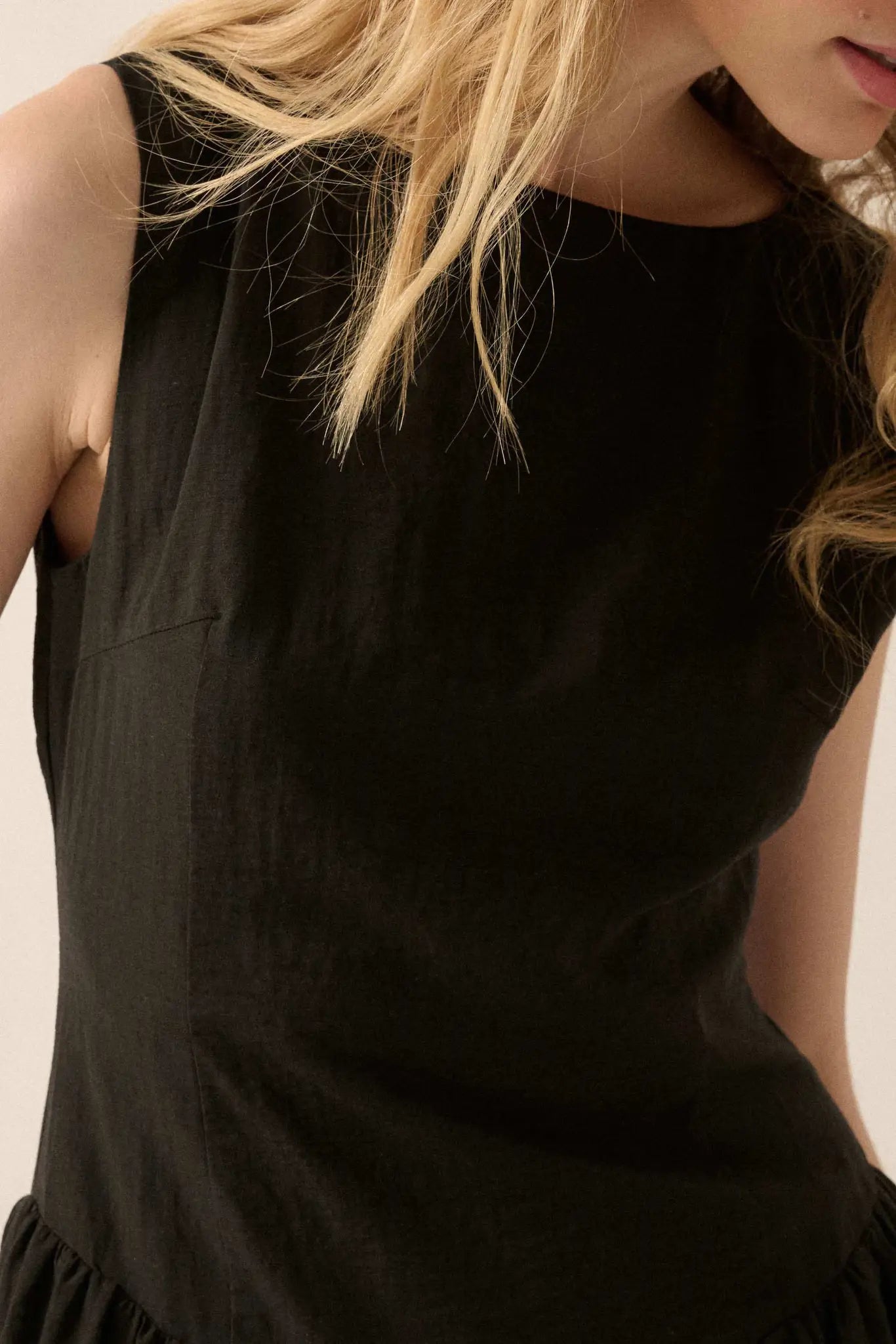 Natural Beauty Boatneck Bubble Midi Dress