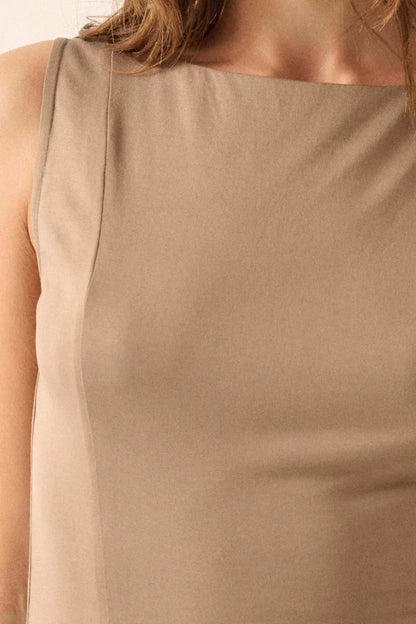 Best Day Sleeveless Drop-Waist Modal Midi Dress