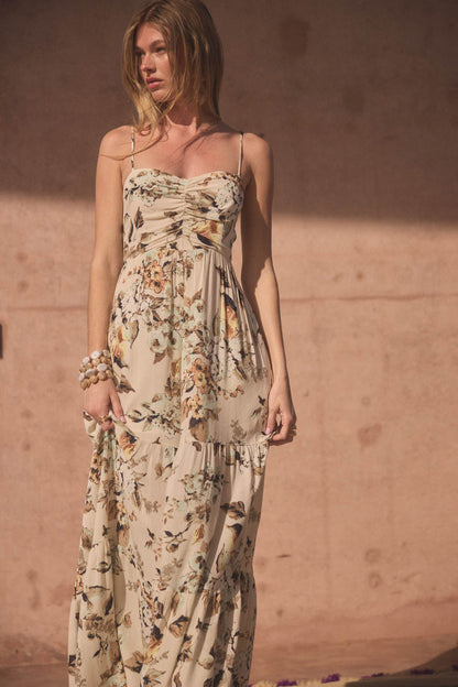 Bonita Jardin Floral Tiered Wide-Leg Jumpsuit