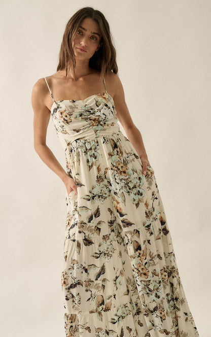 Bonita Jardin Floral Tiered Wide-Leg Jumpsuit