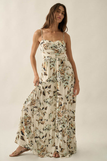 Bonita Jardin Floral Tiered Wide-Leg Jumpsuit