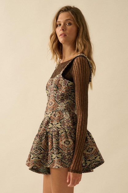 Magic Carpet Ride Tapestry Romper Dress
