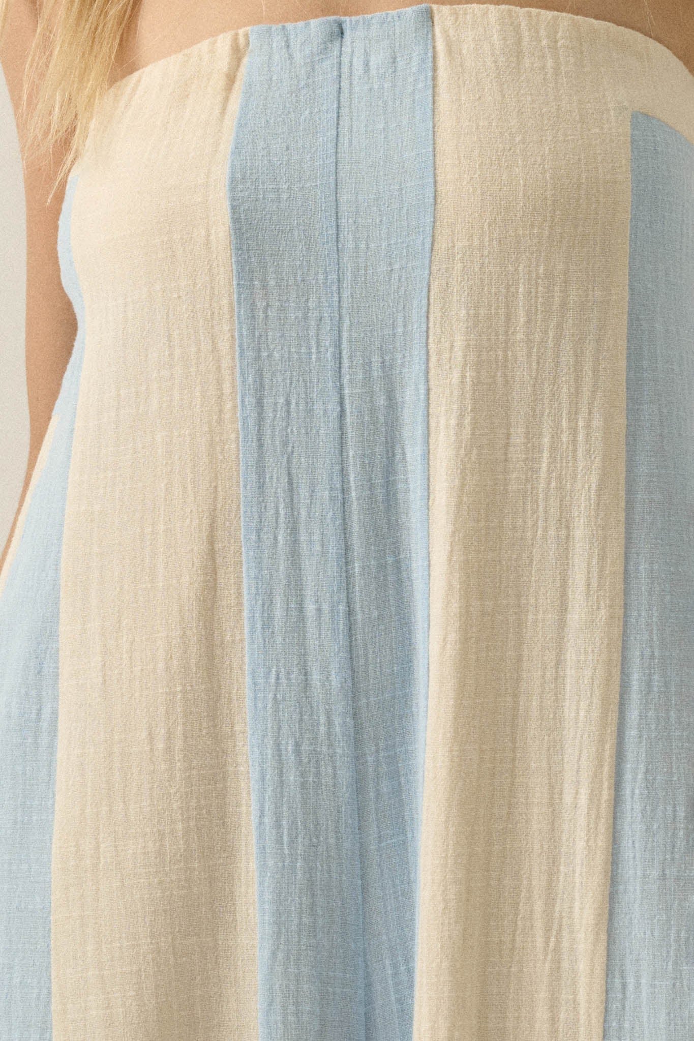 Ready to Flow Colorblock Gauze Strapless Jumpsuit