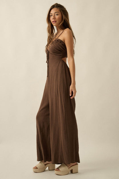 Every Breath Cotton Gauze Wide-Leg Jumpsuit