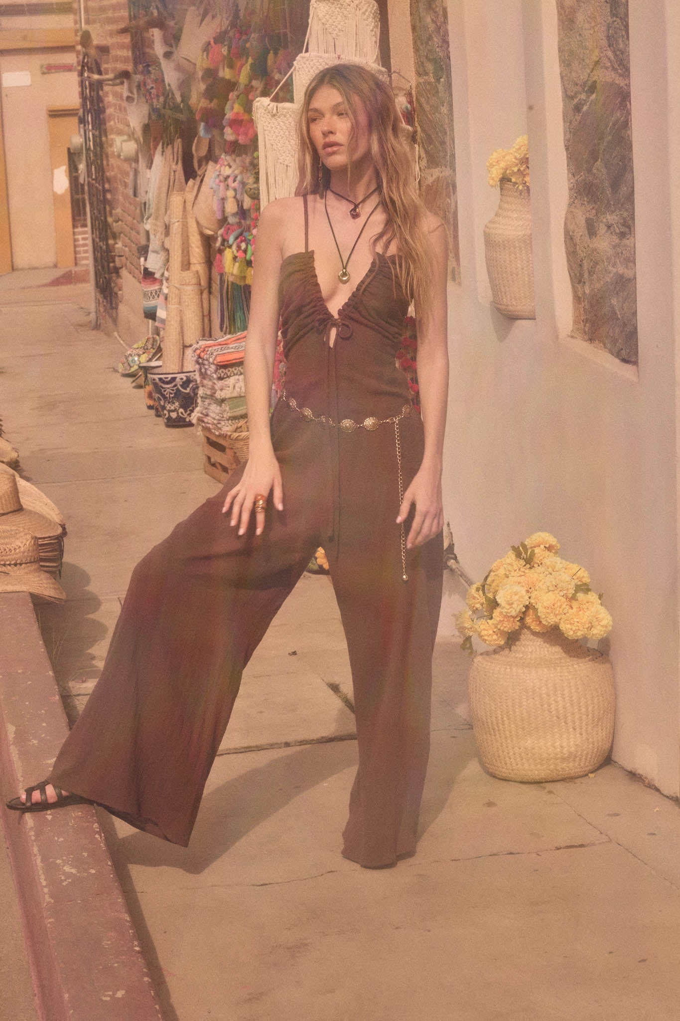 Every Breath Cotton Gauze Wide-Leg Jumpsuit