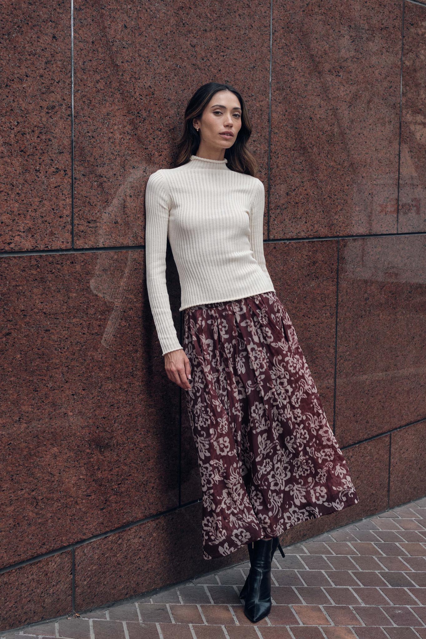 Blooming Grace Floral Organza Circle Midi Skirt