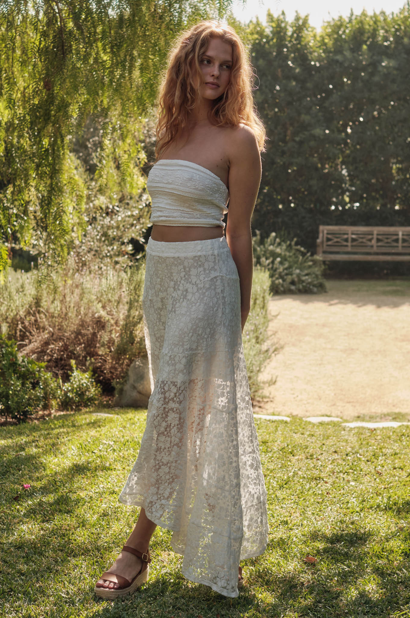 Delicate Dreams Floral Lace Bandeau Tube Top