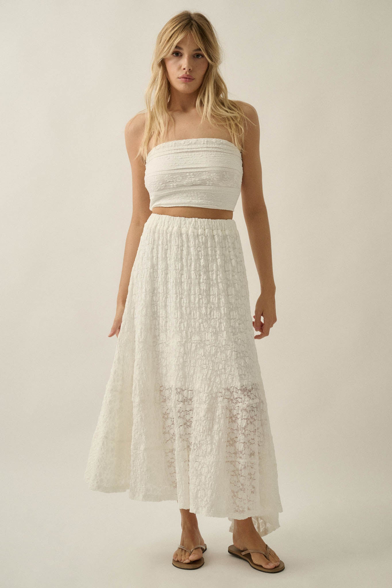 Delicate Dreams Floral Lace Bandeau Tube Top