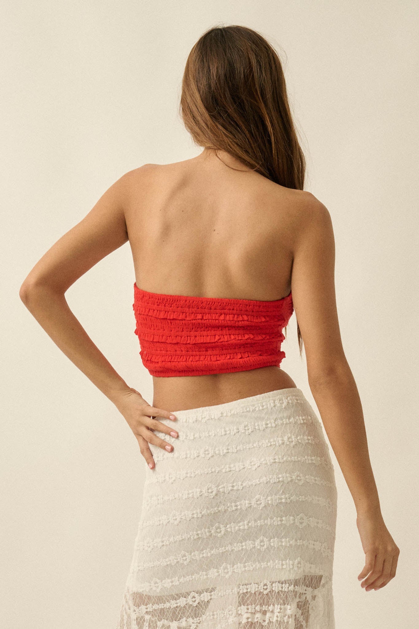 Delicate Dreams Floral Lace Bandeau Tube Top