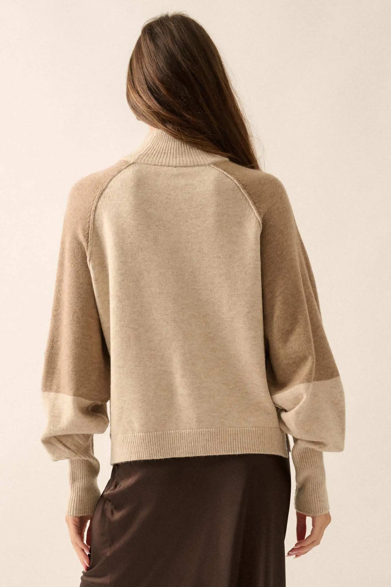 Find Your Truth Colorblock Mock-Neck Sweater